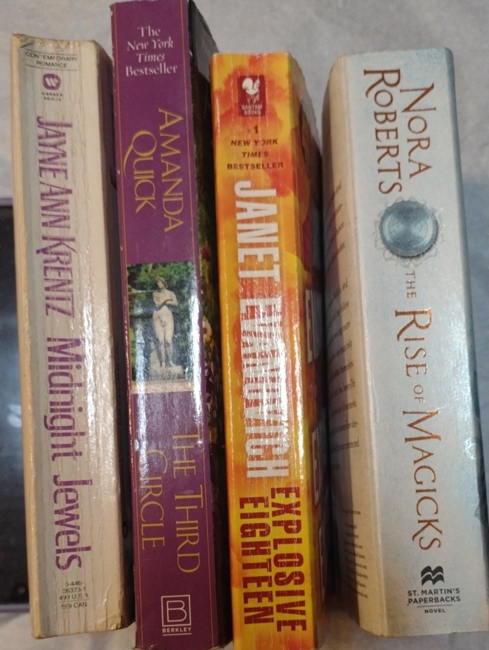 Decorative Paperback Book Set - Purple, Orange, Cream, White